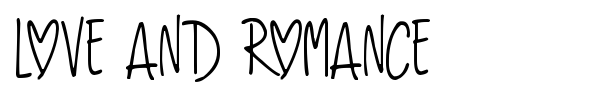 Love And Romance font preview